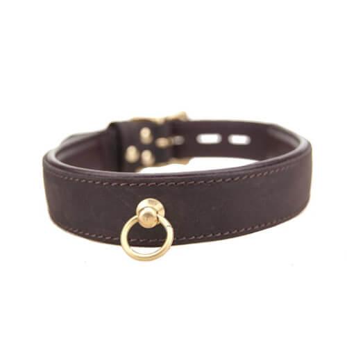 BOUND Nubuck Leather Choker with &#39;O&#39; Ring