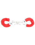 Bound to Play. Heavy Duty Furry Handcuffs Red - Sydney Rose Lingerie 