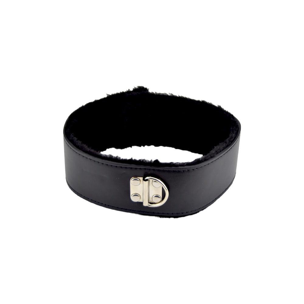 Bound to Please Furry Collar with Leash Black - Sydney Rose Lingerie 