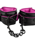 Bound to Please Pink & Black Ankle Cuffs - Sydney Rose Lingerie 