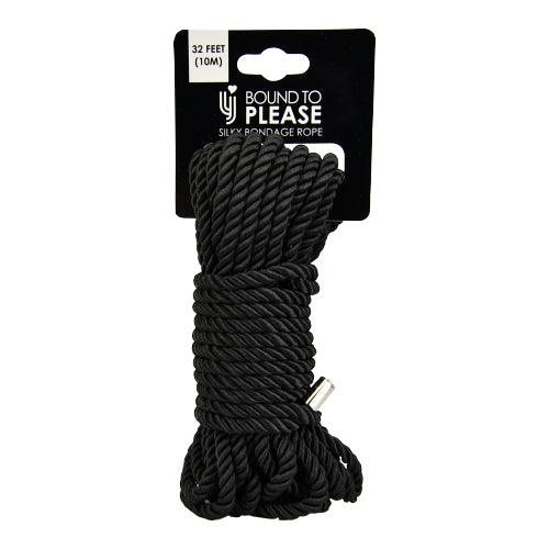 Bound to Please Silky Bondage Rope 10m Black - Sydney Rose Lingerie 