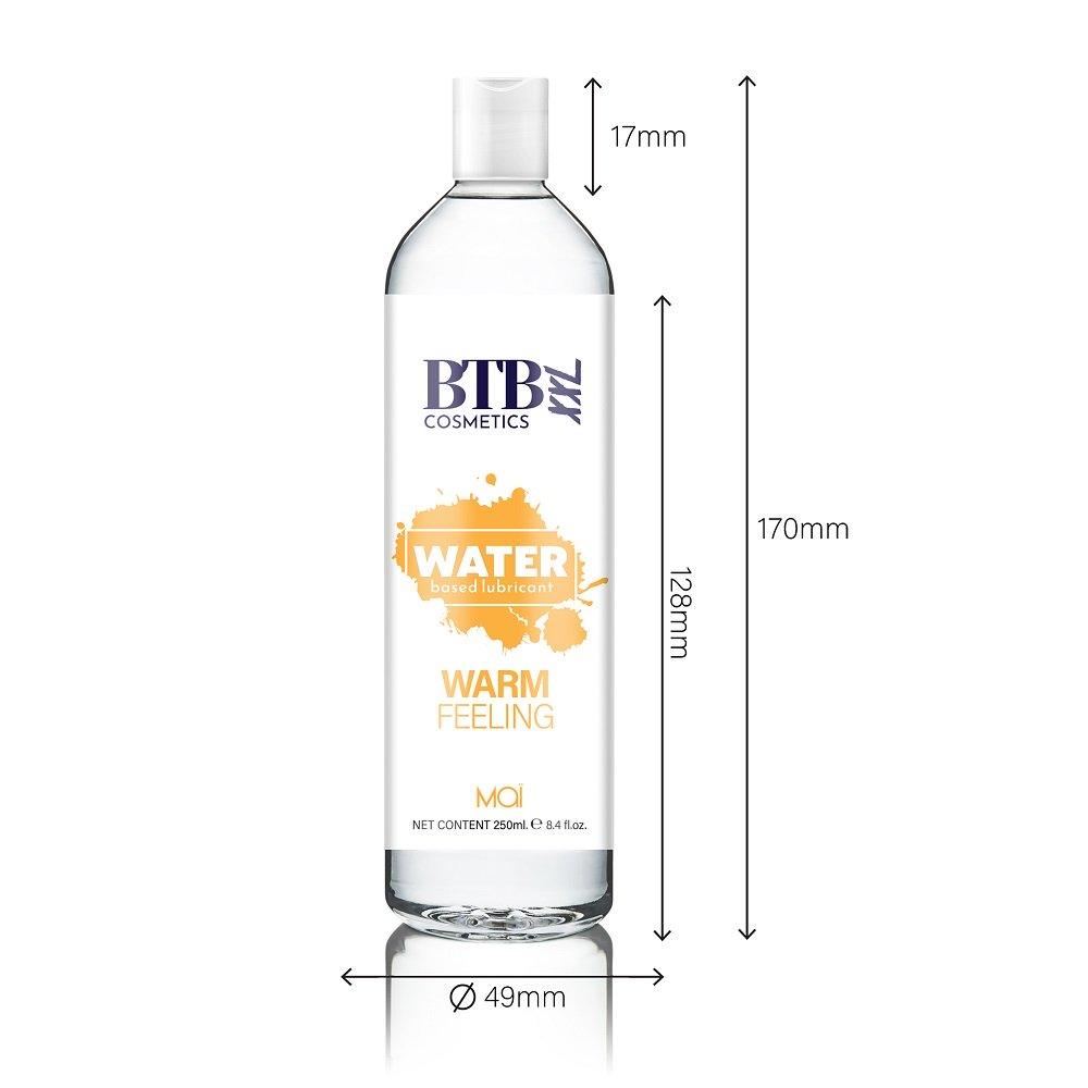 BTB Water Based Warm Feeling Lubricant 250ml - Sydney Rose Lingerie 