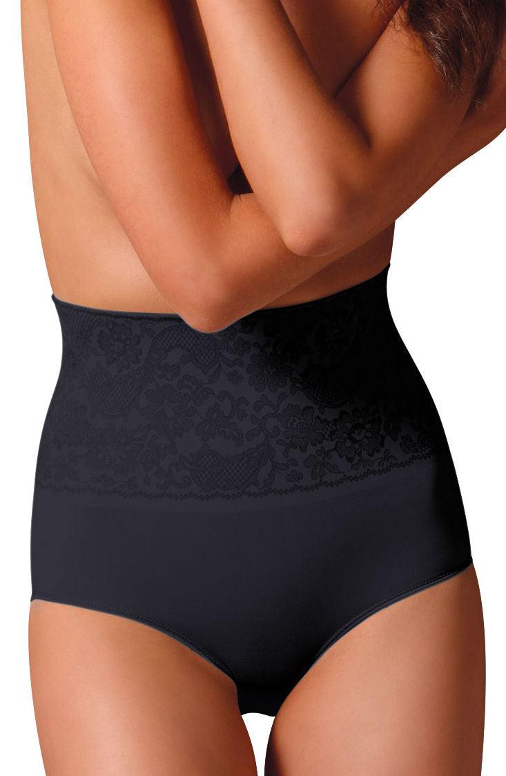 Control Body 311572CH Shaping Brief With Screen  Print Lace Nero - Sydney Rose Lingerie 