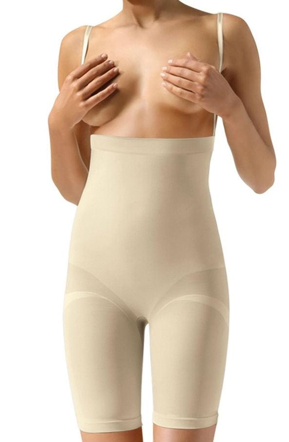 Control Body 410604 High Waist Long Shaping Shorts Skin - Sydney Rose Lingerie 