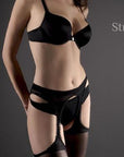 Gabriella Calze Strip Panty 235 Nero - Sydney Rose Lingerie 
