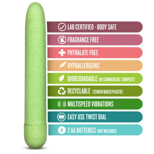 Gaia Biodegradable Eco Vibrator Green - Sydney Rose Lingerie 
