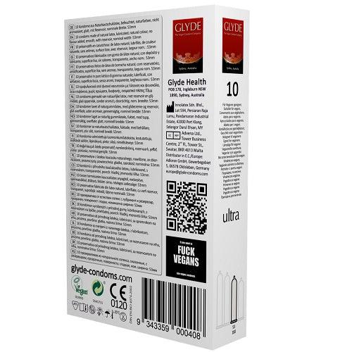 Glyde Ultra Vegan Condoms 10 Pack - Sydney Rose Lingerie 