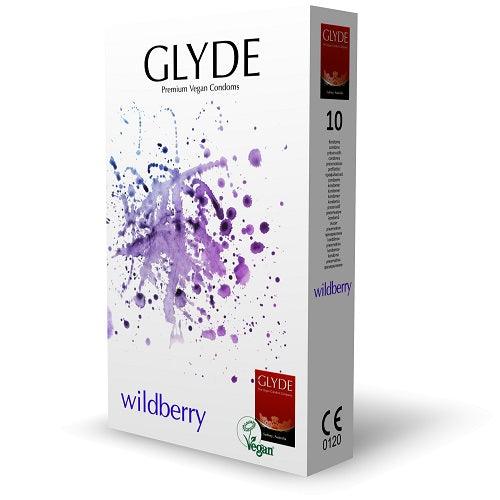 Glyde Ultra Wildberry Flavour Vegan Condoms 10 Pack - Sydney Rose Lingerie 