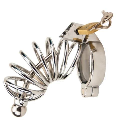 Impound Corkscrew Male Chastity Device with Penis Plug - Sydney Rose Lingerie 