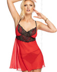 Irall Erotic Oriana Babydoll Red - Sydney Rose Lingerie 