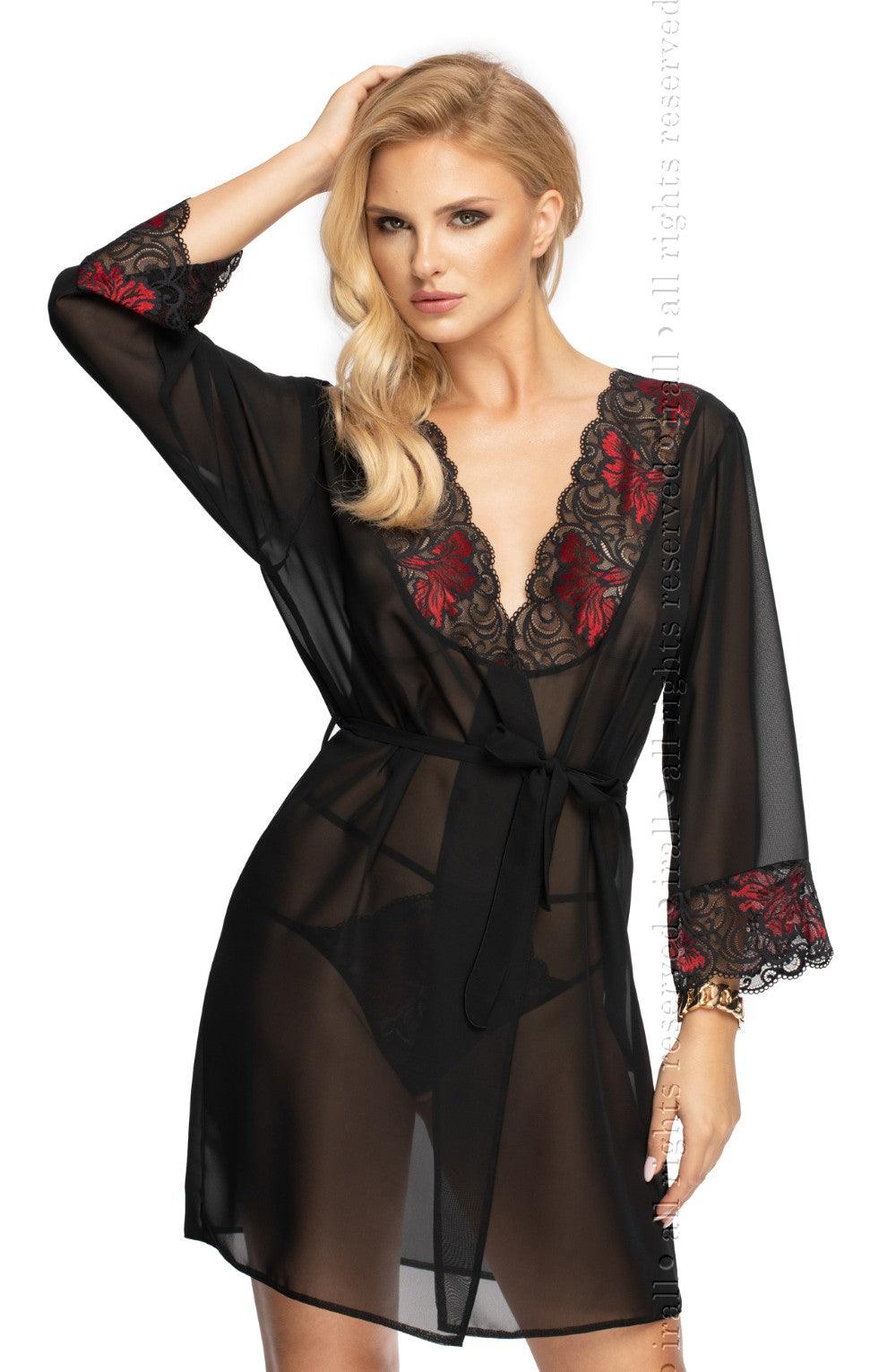 Irall Erotic Oriana Gown Black - Sydney Rose Lingerie 
