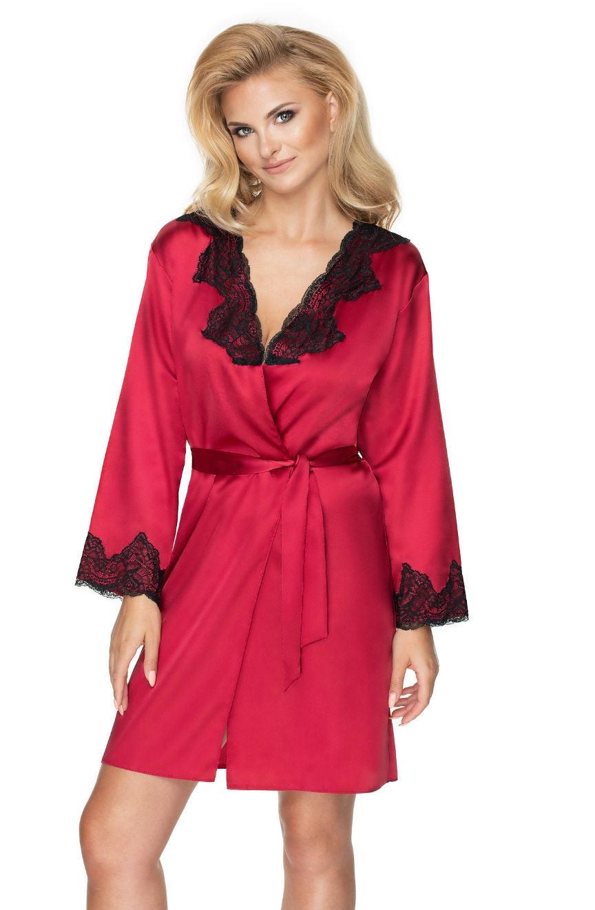 Irall Juniper Burgundy Dressing Gown - Sydney Rose Lingerie 