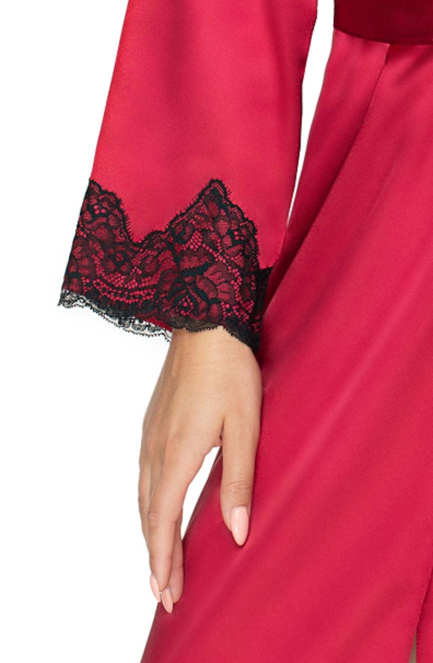 Irall Juniper Burgundy Dressing Gown - Sydney Rose Lingerie 