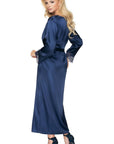 Irall Yoko Dressing Gown Navy Blue - Sydney Rose Lingerie 