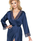 Irall Yoko Dressing Gown Navy Blue - Sydney Rose Lingerie 