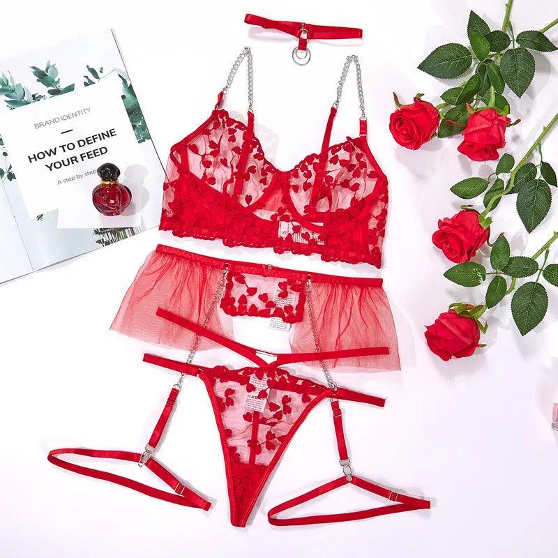Lace Embroidery Sexy Lingerie Set - Little Miss Vanilla