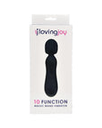 Loving Joy 10 Function Magic Wand Vibrator Black - Sydney Rose Lingerie 