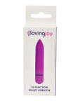 Loving Joy 10 Function Purple Bullet Vibrator - Sydney Rose Lingerie 