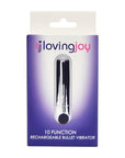 Loving Joy 10 Function Rechargeable Bullet Vibrator Silver - Sydney Rose Lingerie 