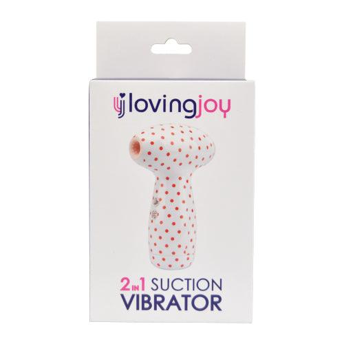 Loving Joy 2 in 1 Suction Vibrator Polka Dot - Sydney Rose Lingerie 