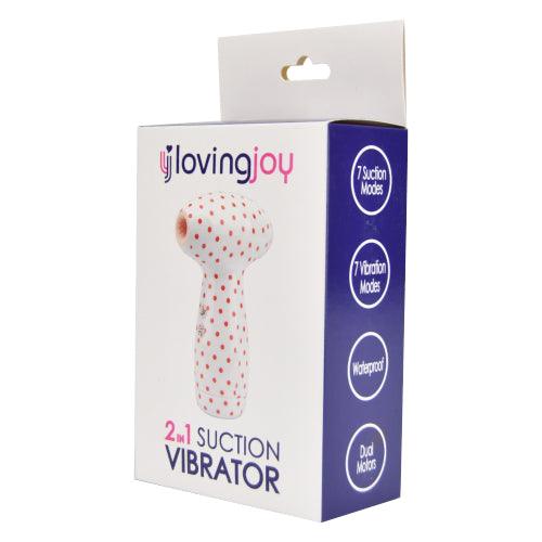 Loving Joy 2 in 1 Suction Vibrator Polka Dot - Sydney Rose Lingerie 