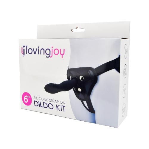 Loving Joy 6 Inch Silicone Strap On Dildo Kit - Sydney Rose Lingerie 