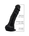 Loving Joy 7 Inch Realistic Silicone Dildo with Suction Cup and Balls Black - Sydney Rose Lingerie 