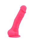 Loving Joy 7 Inch Realistic Silicone Dildo with Suction Cup and Balls Pink