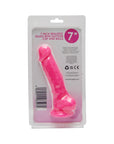 Loving Joy 7 Inch Realistic Silicone Dildo with Suction Cup and Balls Pink - Sydney Rose Lingerie 