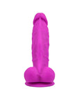 Loving Joy 7 Inch Realistic Silicone Dildo with Suction Cup and Balls Purple - Sydney Rose Lingerie 