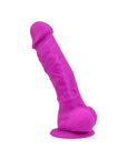 Loving Joy 7 Inch Realistic Silicone Dildo with Suction Cup and Balls Purple - Sydney Rose Lingerie 