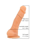 Loving Joy 7 Inch Realistic Silicone Dildo with Suction Cup and Balls Vanilla - Sydney Rose Lingerie 