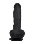Loving Joy 8 Inch Realistic Silicone Dildo with Suction Cup and Balls Black - Sydney Rose Lingerie 