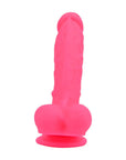 Loving Joy 8 Inch Realistic Silicone Dildo with Suction Cup and Balls Pink - Sydney Rose Lingerie 