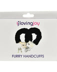 Loving Joy Furry Handcuffs Black - Sydney Rose Lingerie 