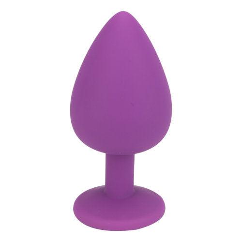 Loving Joy Jewelled Silicone Butt Plug Purple -Large - Sydney Rose Lingerie 