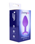 Loving Joy Jewelled Silicone Butt Plug Purple - Medium - Sydney Rose Lingerie 
