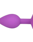 Loving Joy Jewelled Silicone Butt Plug Purple -Small - Sydney Rose Lingerie 