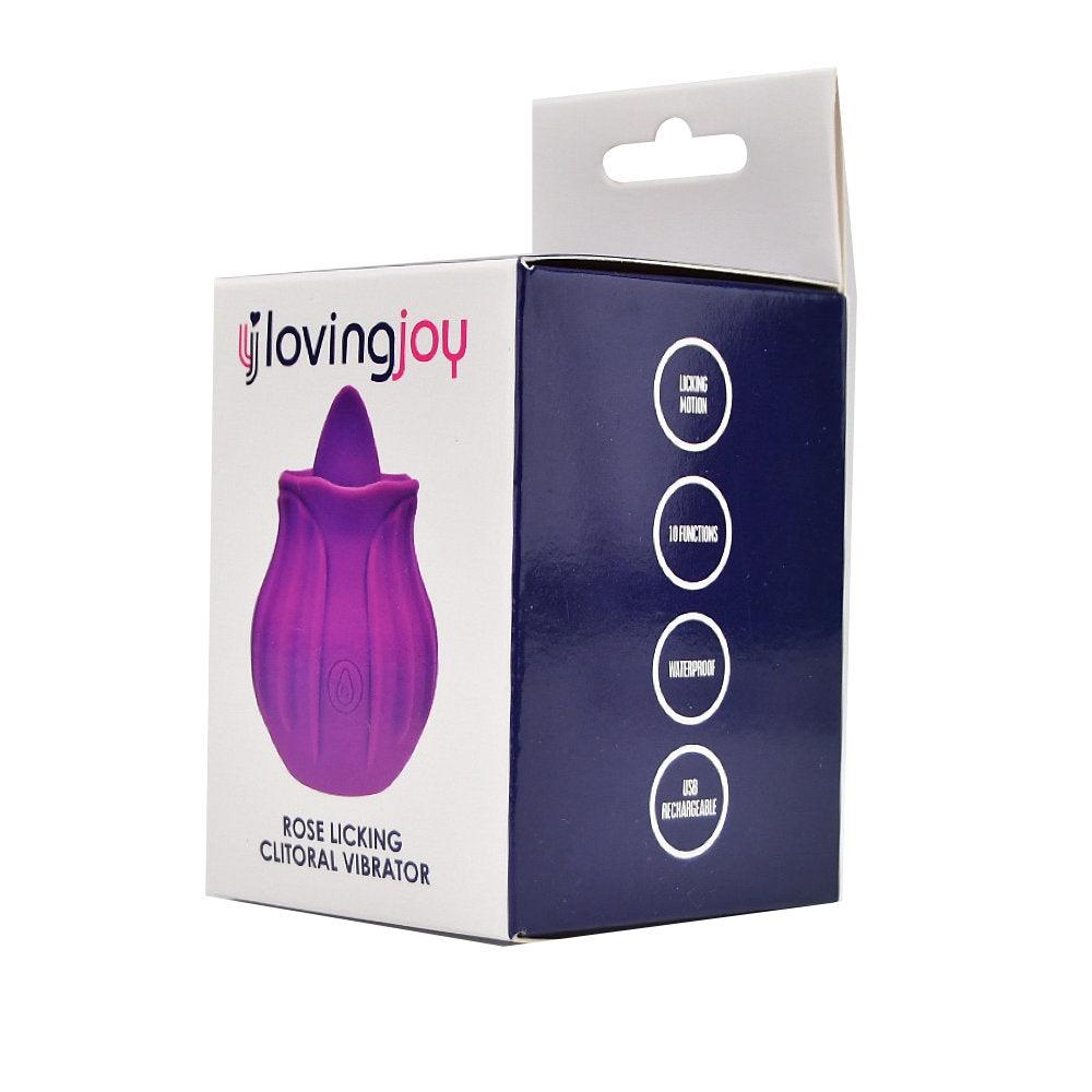 Loving Joy Rose Licking Clitoral Vibrator Purple - Sydney Rose Lingerie 