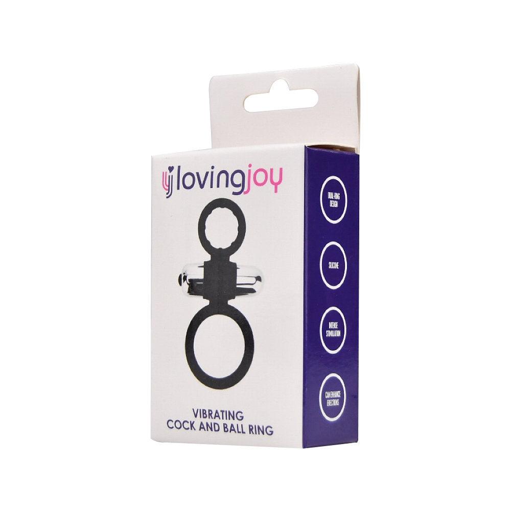 Loving Joy Silicone Vibrating Cock and Ball Ring - Sydney Rose Lingerie 