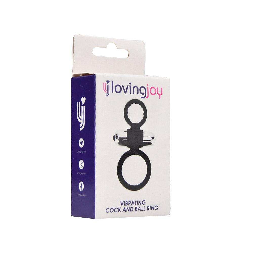 Loving Joy Silicone Vibrating Cock and Ball Ring - Sydney Rose Lingerie 