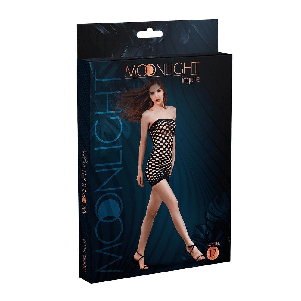 Moonlight Black Strapless Mesh Dress One Size - Sydney Rose Lingerie 