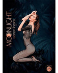 Moonlight Low Back Lace and Net Crotchless Bodystocking One Size - Sydney Rose Lingerie 