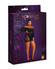 Moonlight Off the Shoulder Black Mini Dress Plus Size - Sydney Rose Lingerie 