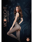 Moonlight Open Crotch Lace Bodystocking Black One Size - Sydney Rose Lingerie 