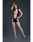 Moonlight Open Front and Back Criss-Cross Mini Dress One Size Black