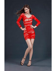 Moonlight Red Net Mini Dress One Size