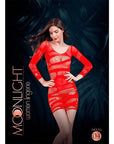 Moonlight Red Net Mini Dress One Size - Sydney Rose Lingerie 