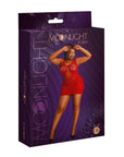 Moonlight Red Open Back Mini Dress Plus Size - Sydney Rose Lingerie 