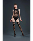 Moonlight Two Piece Black Body and Stockings One Size
